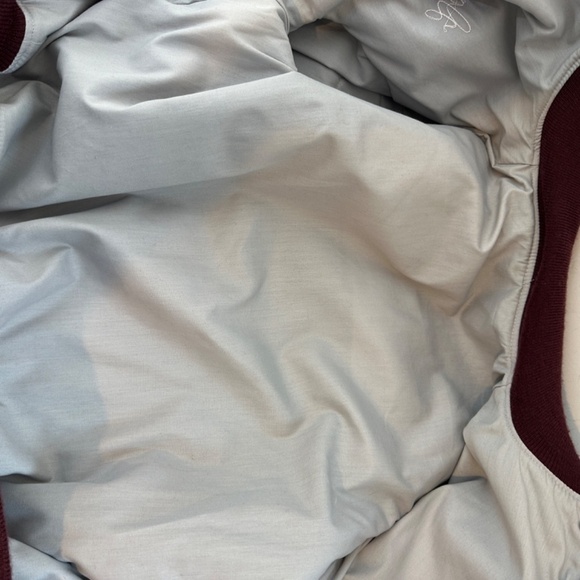 Vintage BUTWIN USA Maroon Wool White Leather Reversible Bamber Jacket Men's L - Picture 10 of 15